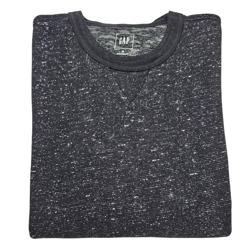 GAP Men Speckled Long Sleeve‎ Crewneck Casual Pullover Shirt Size M